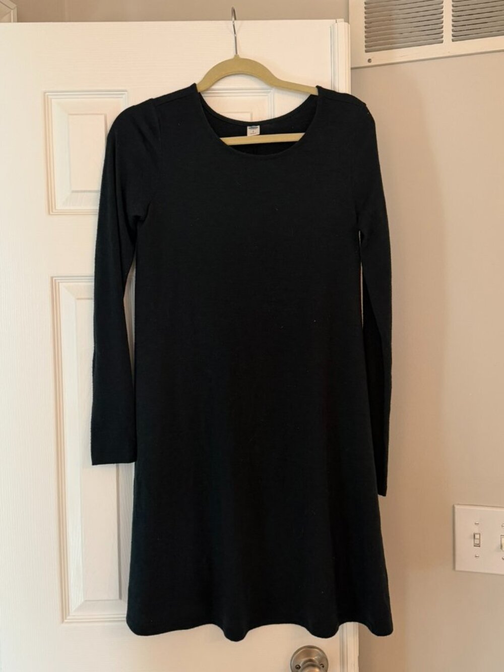 Old Navy Deep Teal Green Long Sleeve Swing Dress Women’s Size S